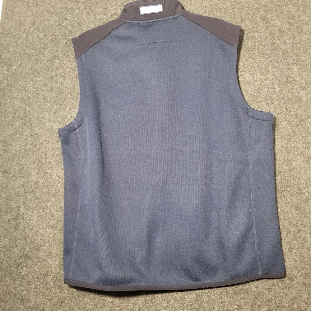 Vineyard Vines Mens Navy Blue Performance Full Zip Knit Vest Layering Jacket XL